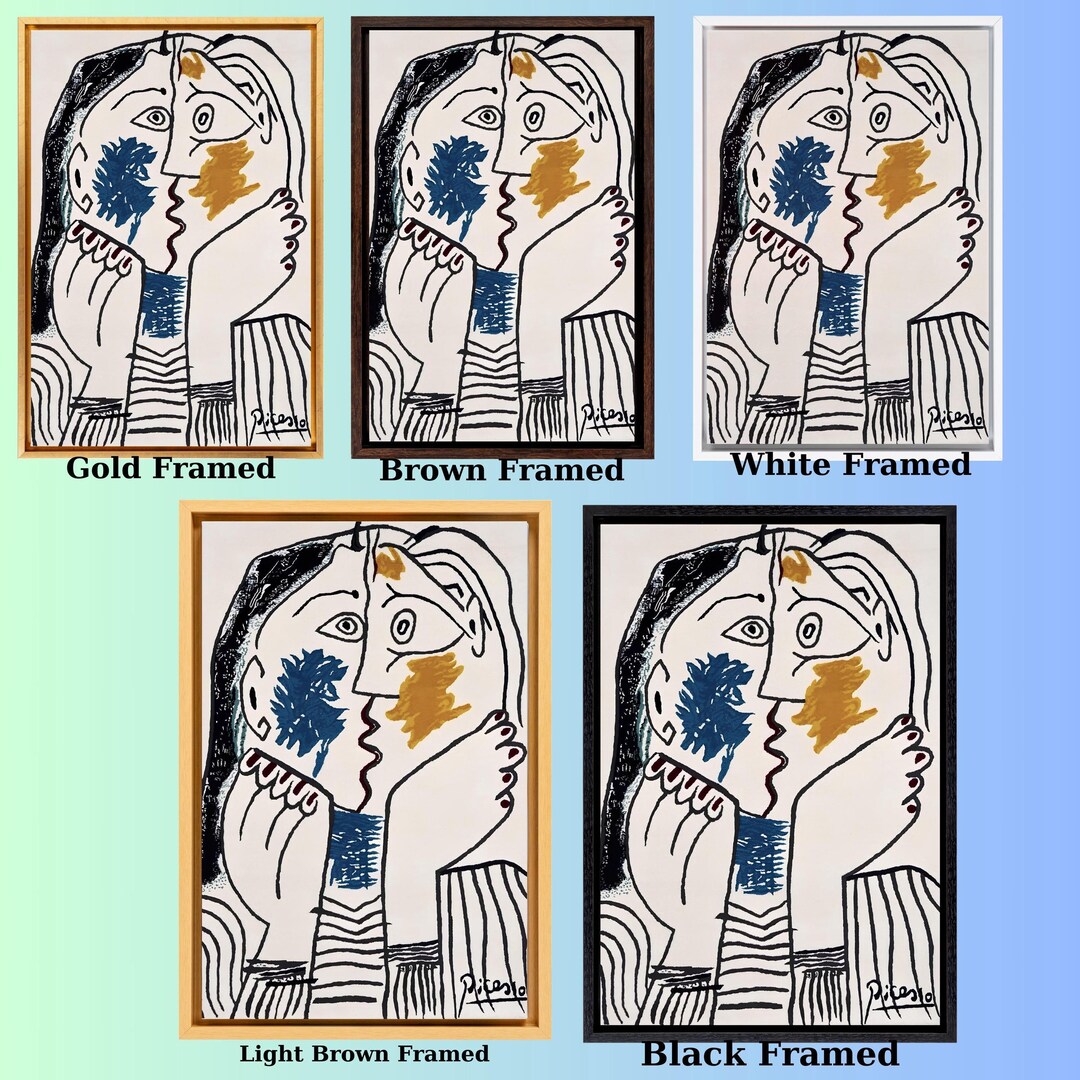 パブロ・ピカソ キス風景画 キャンバス ウォールアート クラシック