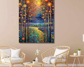 Gustav Klimt Canvas art,Gustav Klimt Poster Klimt Exhibition Poster, Gustav Klimt Painting, Flower Garden, Flower Market,Klimt Museum Poster