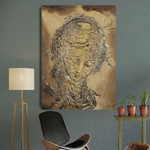 Salvador Dali Exhibition Poster,Salvador Dali Canvas Print Art Salvador Dali Raphaelesque Head Exploding Canvas Wall Pop Art Salvador Dali