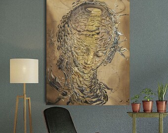 Salvador Dalí Raffael-artiger explodierender Kopf – Leinwanddruck, Pop Art