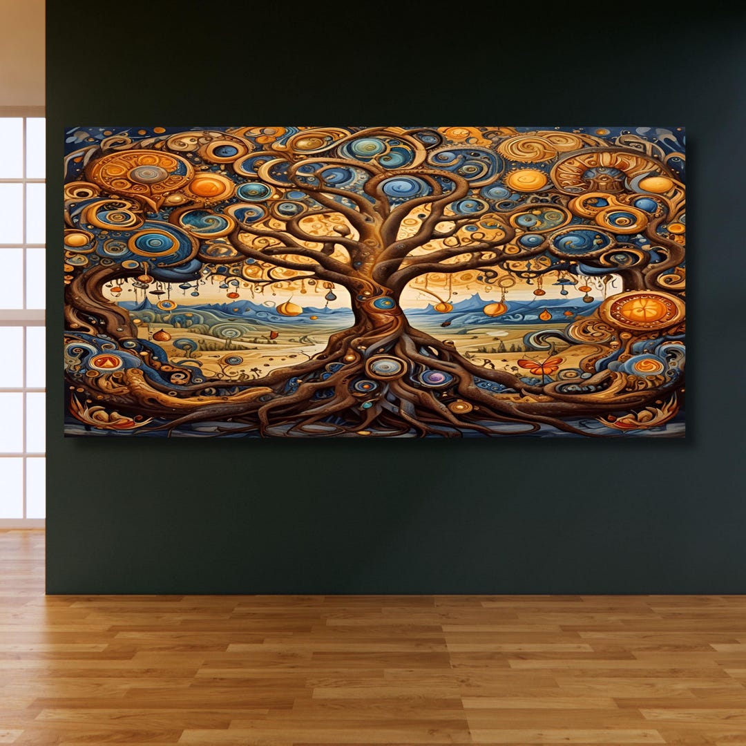 Tree of Life Gustav Klimt Canvas Wall Art,tree of Life Framed Wall Art ...