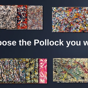 Benutzerdefinierte extra große Leinwand Wandkunst Jackson Pollock Leinwand Wandkunst Abstrakte Wandkunst Haus und Wohnzimmer Dekor Optional Wählen Sie eine aus