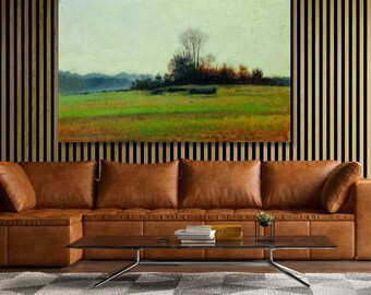 Large Framed Vintage Botanical Canvas Wall Art Antoine Chintreuil La vallée de la Vaucouleurs Gallery Wrapped Giclee Wall Decor gift art