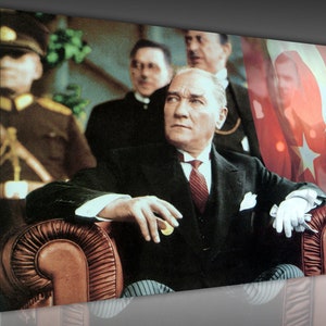 Ataturk Canvas Wall Art Poster, Mustafa Kemal Atatürk Wall art ,Canvas Decor, Ataturk Wall Art , Canvas Wall Art , Modern Art, Room Decor