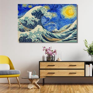 The Wave off Kanagawa Canvas Print, Japanese Art Wall Decor