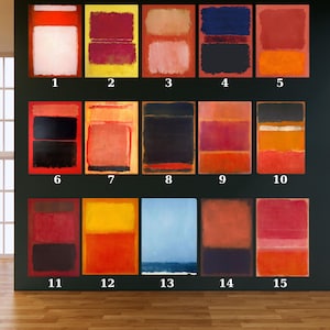 set of 3 Mark Rothko Reproduction Choose the one you want Rothko Museum Art,Modern Wall Art,Rothko Wall Art Rothko Canvas Wall Art Printgift