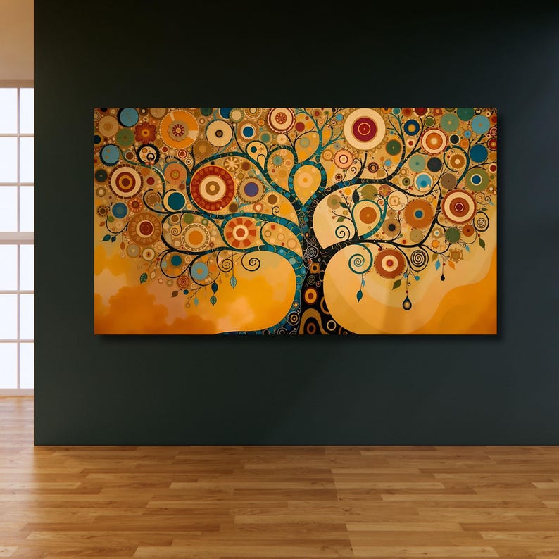 Tree of Life Gustav Klimt Canvas Wall Art,tree of Life Framed Wall Art ...