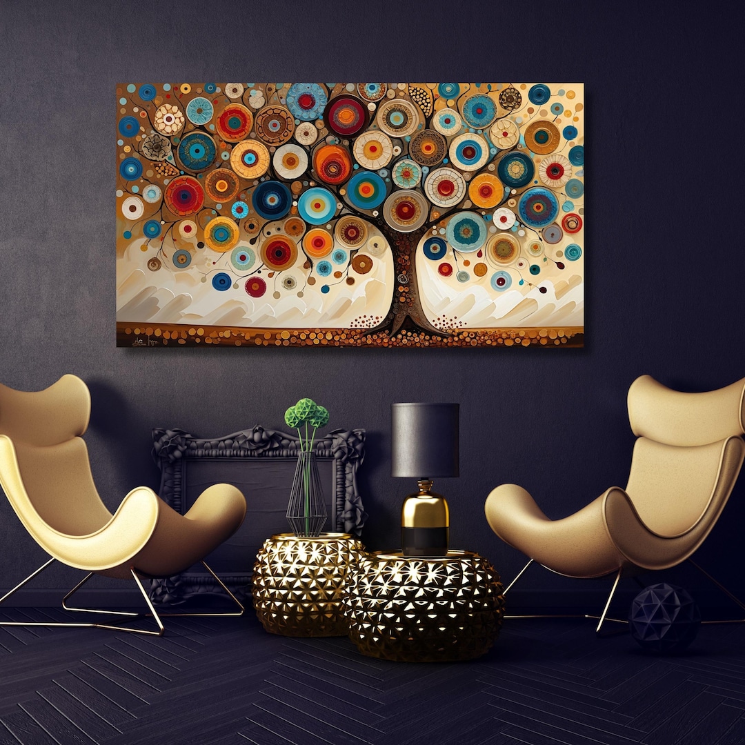Tree of Life Gustav Klimt Style Canvas Wall Art,tree of Life Framed ...