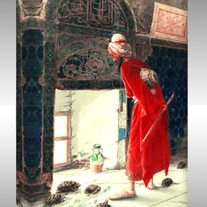 The Tortoise Trainer, Osman Hamdi Bey (1906), Ottoman Canvas Art  Tortoise Trainer Canvas Wall Arts Exhibition Poster Canvas Wall Arts