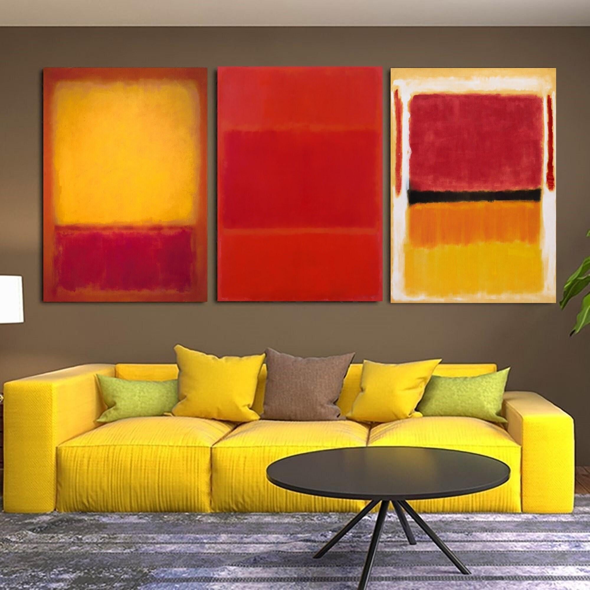 Set of 3 Rothko Wall Art Mark Rothko Reproduction Canvas Wall Art Print ...