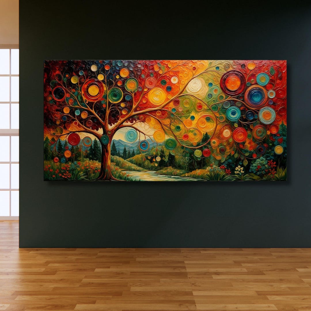 Tree of Life Gustav Klimt Canvas Wall Art,tree of Life Framed Wall Art ...