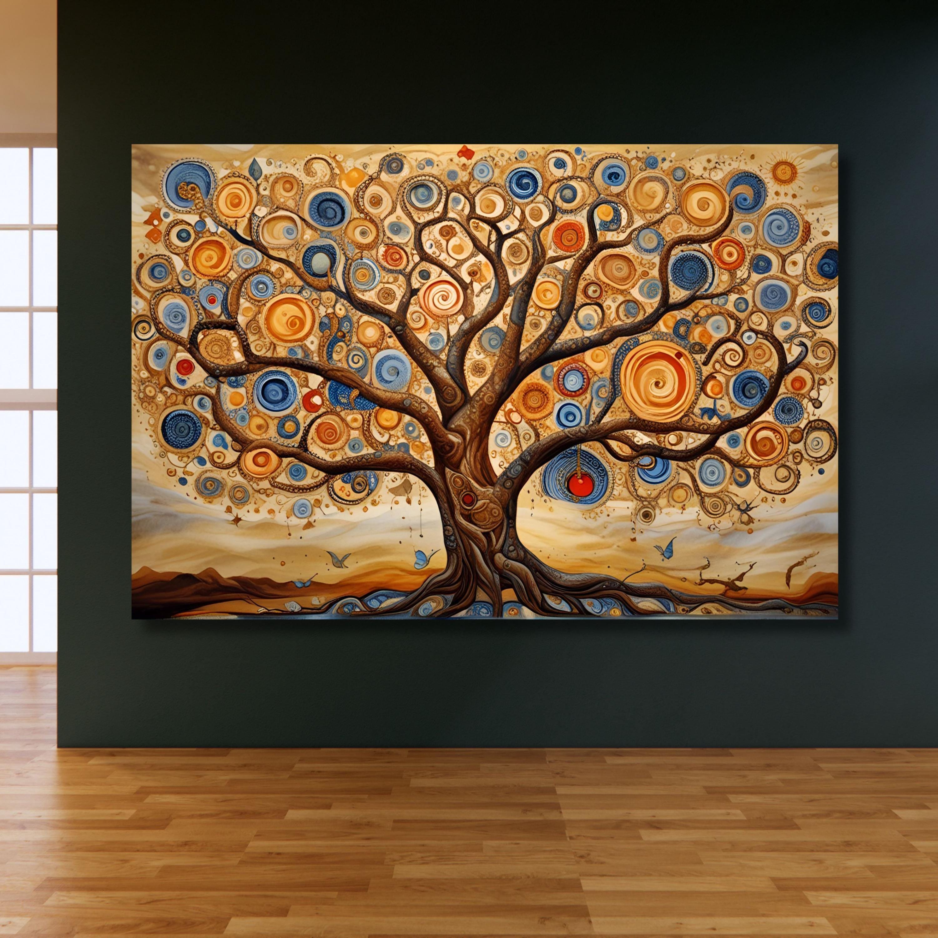 Tree of Life Gustav Klimt Canvas Wall Art,tree of Life Framed Wall Art ...