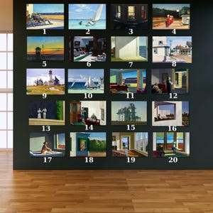 Custom Set Edward Hopper Reproduction Canvas Wall Art Print,Modern Wall Art,Hopper Wall Art, create custom set Canvas Hopper Prints art