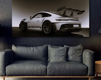 Porsche 911 GT3 RS3 Canvas Porsche Canvas Print Porsche Wall Art Sport Car Print Porsche Canvas Wall Art Porsche 912 GT3 Prints porsche gift