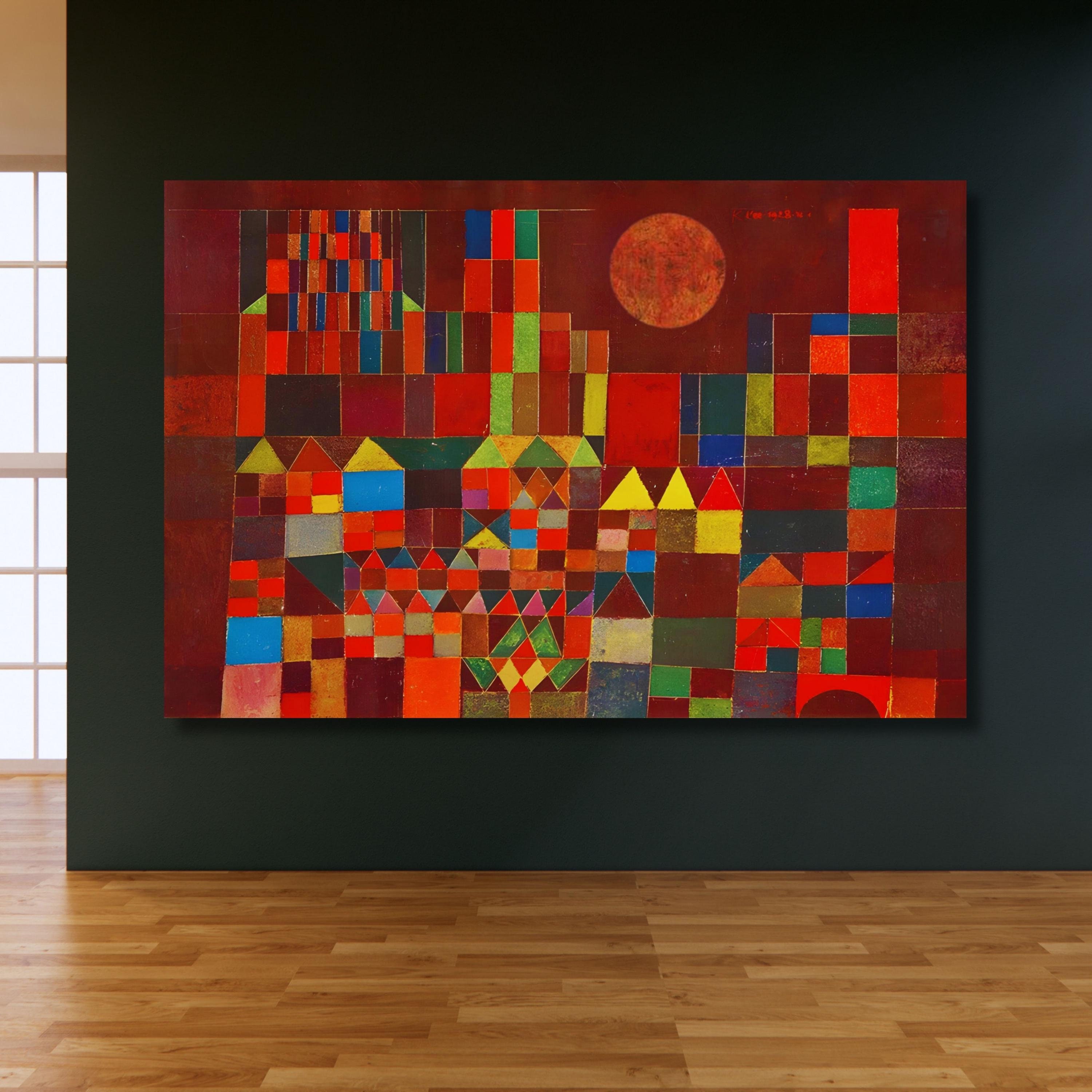 Paul Klee Schloss und Sonne Leinwand Kunst Paul Klee Leinwand Schloss und Sonne Leinwand Kunstwerke Paul Klee Schloss Malerei Leinwand Kunst Geschenk