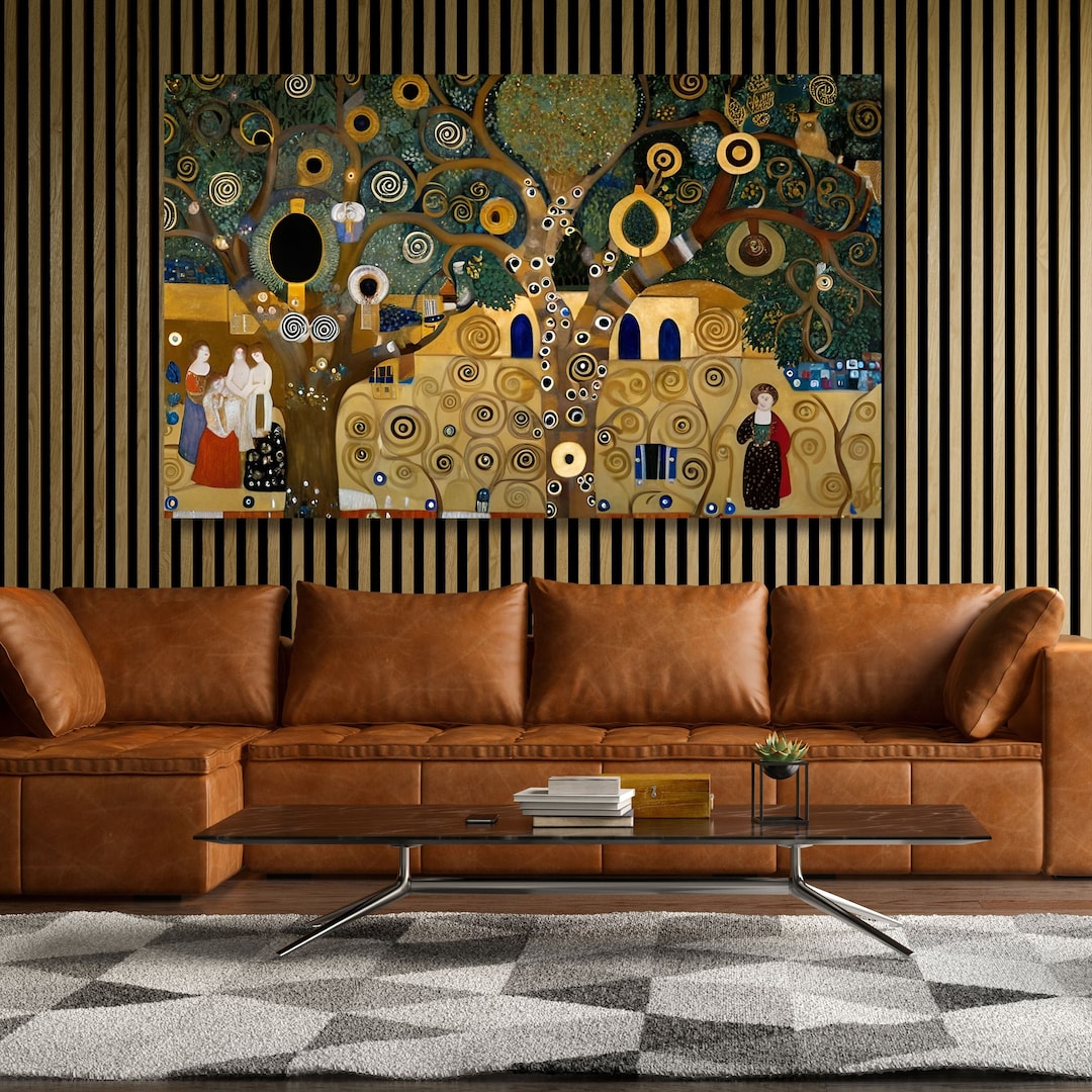 Tree of Life Gustav Klimt Canvas Wall Art,tree of Life Framed Wall Art ...