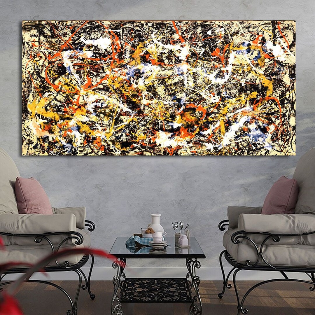Extra Large Canvas Wall Art Jackson Pollock Canvas Wall Art Abstract — free download