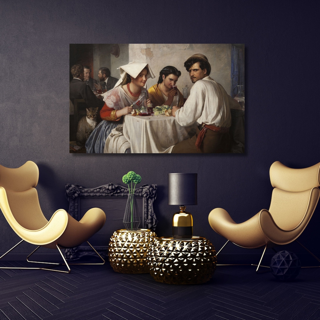 In a Roman Osteria by Carl Bloch (1866) Canvas Wall Art Carl Bloch ...