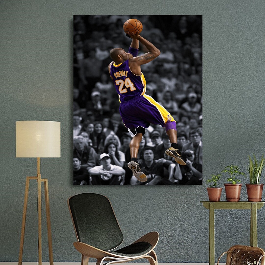 Kobe Bryant Canvas Wall Art Kobe Bryant Wall Art Kobe Bryant Etsy