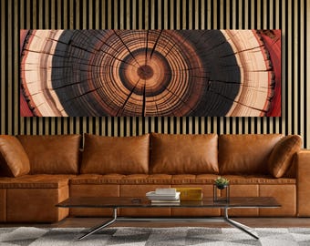 Baum Ring Leinwand Wand Kunst, Abstrakte Bunte Baum Ring Wand Dekor, Minimalistische Haus Leinwand Kunst Poster / Wand Kunst Druck, Leinwand Wohnkultur Kunst