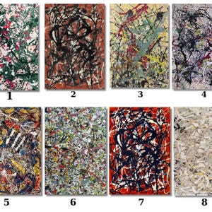 Conjunto de lienzos de Jackson Pollock, Expresión abstracta (Grande, 3 piezas)