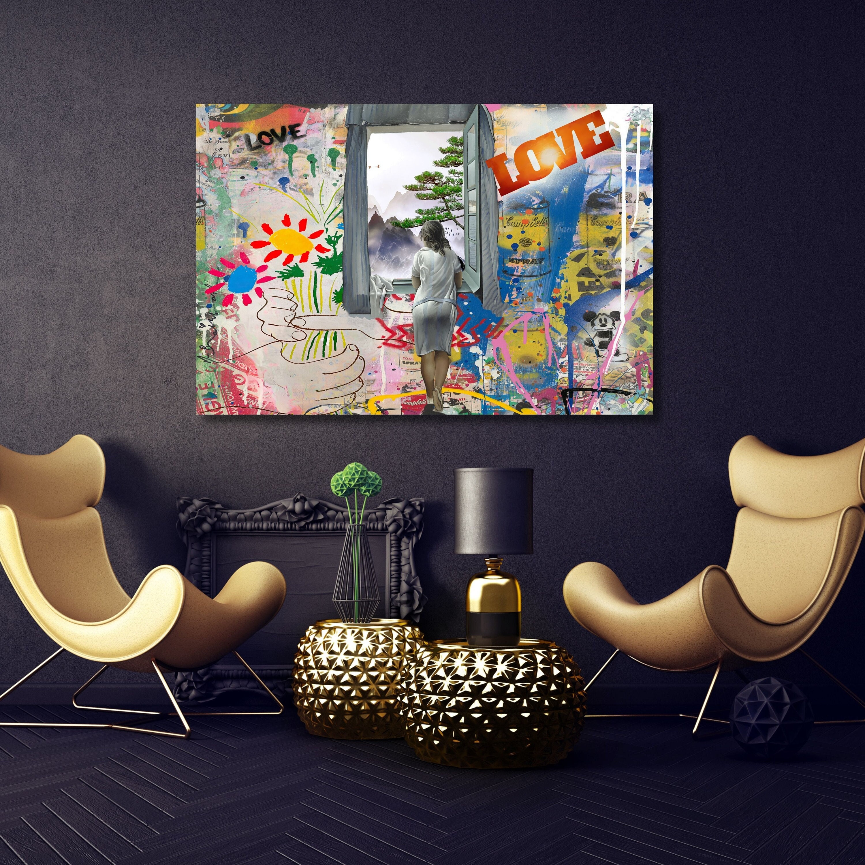 NJYXART ビートルズポスター ビンテージミュージックスタイル 16x24