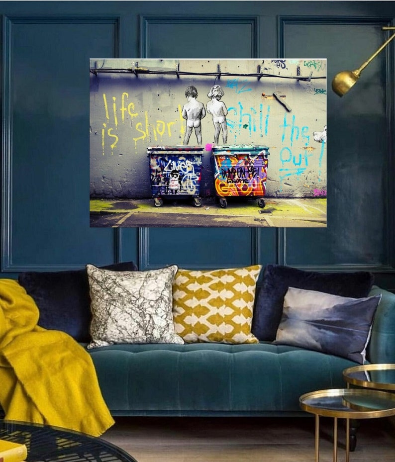 4 Pieces Bansky Life is Short Chill the Duck Out Graffiti Etsy