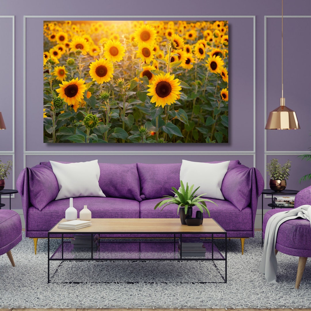Sunflower Canvas Wall Art Sunflower Wall Decor Sunflower Canvas