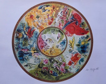Marc Chagall Canvas Wall Art Modern Framed Canvas Wall Art Modern Canvas The bride Signed and numbered Exhibition Poster Surrealism decor