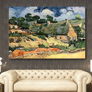 Van Gogh Canvas Wall Art Print Wall Art  Her Gift for Home Gift for Him Canvas Arts Van Gogh, Wheat Field with Cypresses Canvas