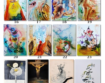 Salvador-Dali-Ausstellungs-Leinwanddruck-Set, surrealistische Wandkunst