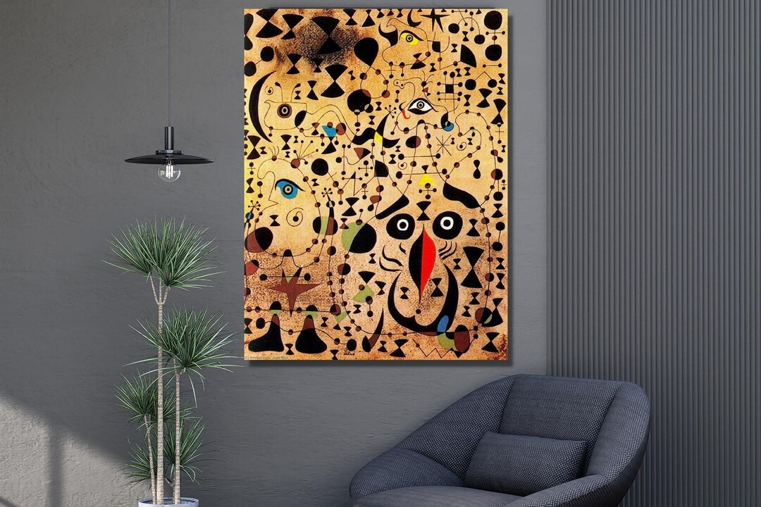 Joan Miro Surrealism Canvas Print, the Bird, Exhibition Poster - Etsy