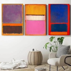 3er Set Mark Rothko Leinwand Wandkunst Rothko Druck Moderne Wandkunst Rothko Wandkunst Mark Rothko Druck Mark Rothko Gemälde Rothko Museum