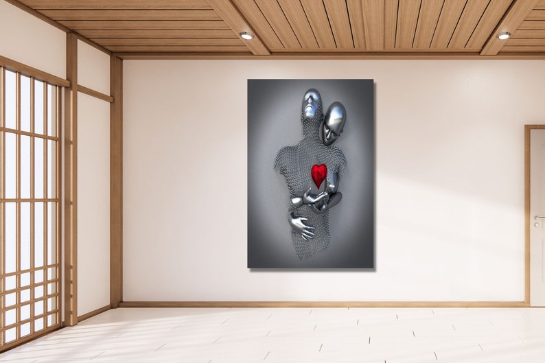 Silver Canvas Wall Art Silver Home Decor Silver Wall Art Etsy