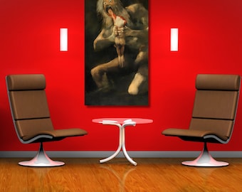 Francisco Goya Saturn Devouring His Son Canvas Wall Art,Francisco Goya Poster,Francisco Goya Print, Surrealism art, Christmas Gift Wall art