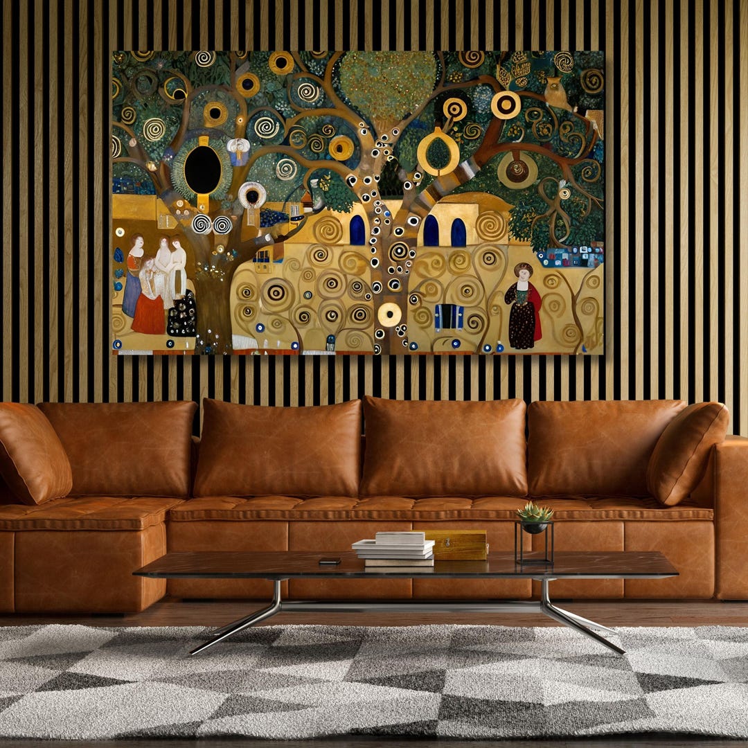 Tree of Life Gustav Klimt Canvas Wall Art,tree of Life Framed Wall Art ...