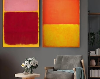 Lasite Quadro Su Tela Mark Rothko - Stampe Artistiche 30x45 Cm (Senza Cornice) - Poster Moderno Per Soggiorno, Camera Da Letto - 4