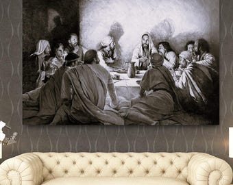Last Supper Canvas Wall Art Last Supper Wall Last Supper Wall Decor Christian Canvas Art Dinning Room Decor Gift for Home The Last Supper