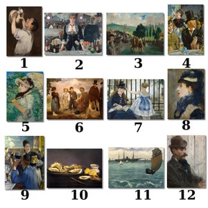 Édouard Manet Canvas Wall Art Print,Modern Wall Art,Mark Édouard Manet Print,Custom Manet Wall Art Choose one of from Manet&#39;s 40 Artworks