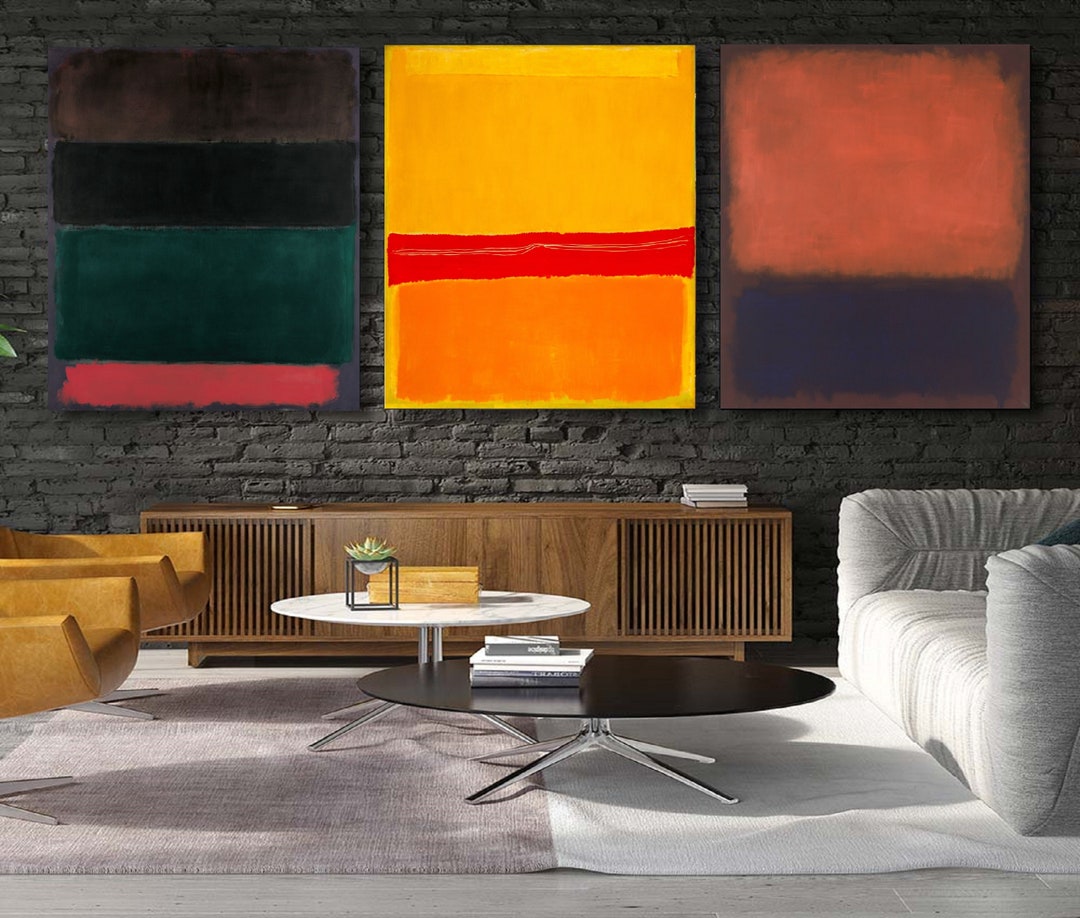 ROTHKO Set of 3 Modern Wall Art, Rothko Painting,rothko Canvas, Rothko ...
