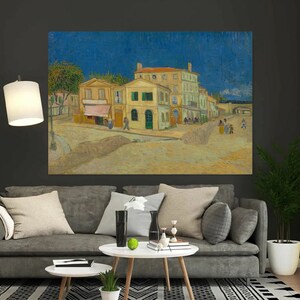 Vincent Van Gogh The Yellow House The street Canvas Wall Art The Yellow House Print Wall Art  Her Gift for Home Gift Canvas Arts Van Gogh
