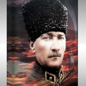 Ataturk Canvas Wall Art,Ataturk Home decor,Ataturk Poster,Ataturk Canvas,Turkish Wall Art,Mustafa Kemal Art, Ataturk Home decor wall art