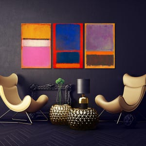 Set of 3 Mark Rothko Reproduction Canvas Wall Art Rothko Museum Print,Modern Wall Art,Rothko Wall Art,Mark Rothko Print,Mark Rothko Painting