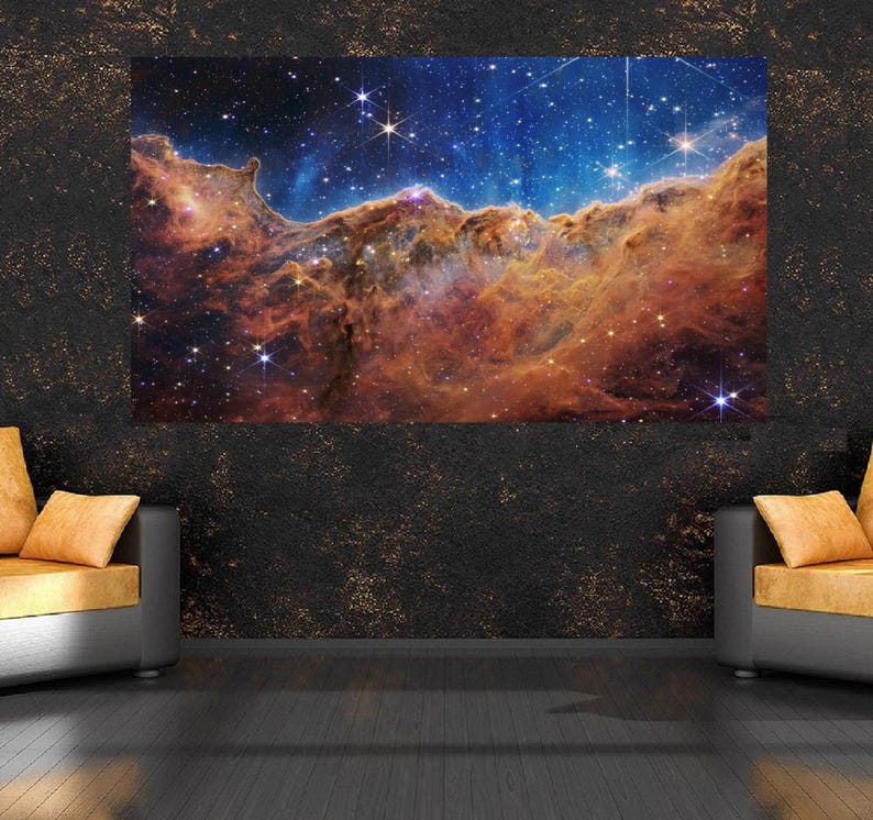 NASA Carina Nebula Deep Field Canvas Wall Art James Webb Space ...