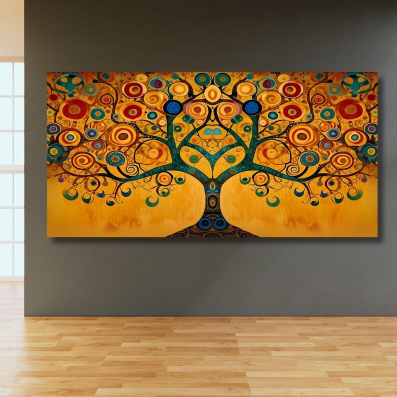 Tree of Life Gustav Klimt Canvas Wall Art,tree of Life Framed Wall Art ...