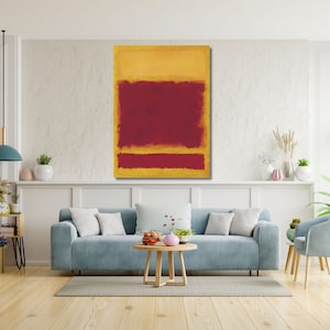 Mark Rothko Reproduction Orange Red Yellow Mark Rothko Painting,Rothko Museum Exhibition Rothko Canvas Poster&Panel /54