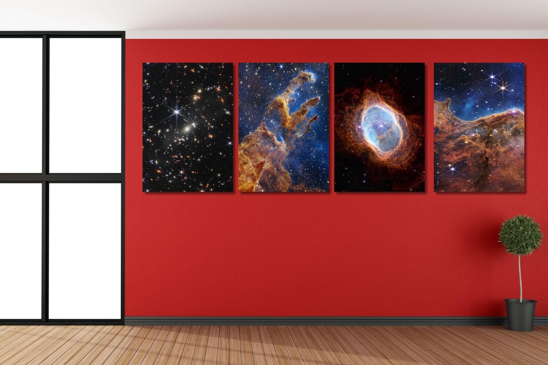 Set of 4 James Webb Space Telescope Images Nasa Carina Nebula Print ...