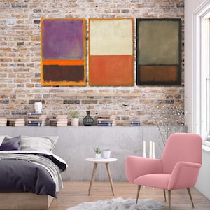 3er Set Mark Rothko Leinwand Wandkunst Rothko Druck Moderne Wandkunst Rothko Wandkunst Mark Rothko Druck Mark Rothko Gemälde Rothko Museum
