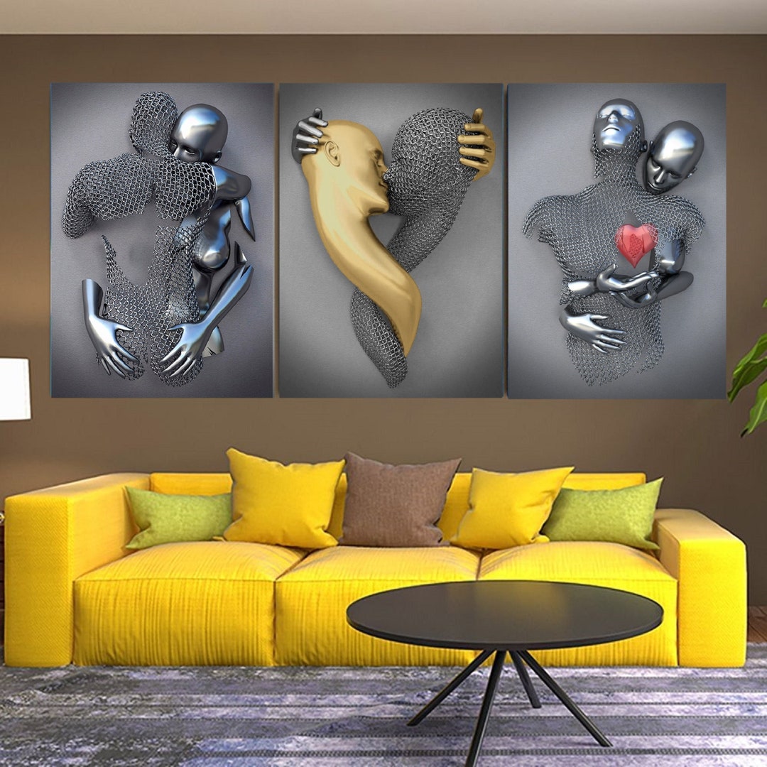 Set Of 3 Couples Love Canvas Love Canvas Art Bedroom Canvas Art