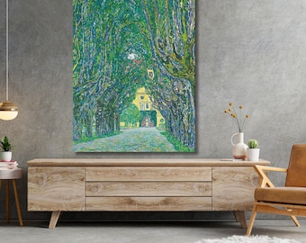 Gustav Klimt Garden Landscape Canvas art,Gustav Klimt Italian Garden Exhibition Poster Gustav Klimt Painting Flower Garden Klimt Museum Art